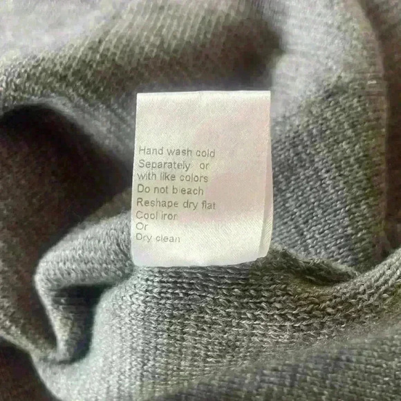 Cocogio Merino Wool Blend Grey Button Cardigan/Blazer Women's Size Large Italy - Picture 7 of 7